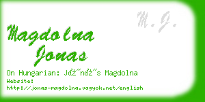 magdolna jonas business card