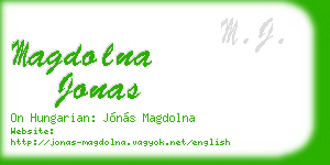 magdolna jonas business card